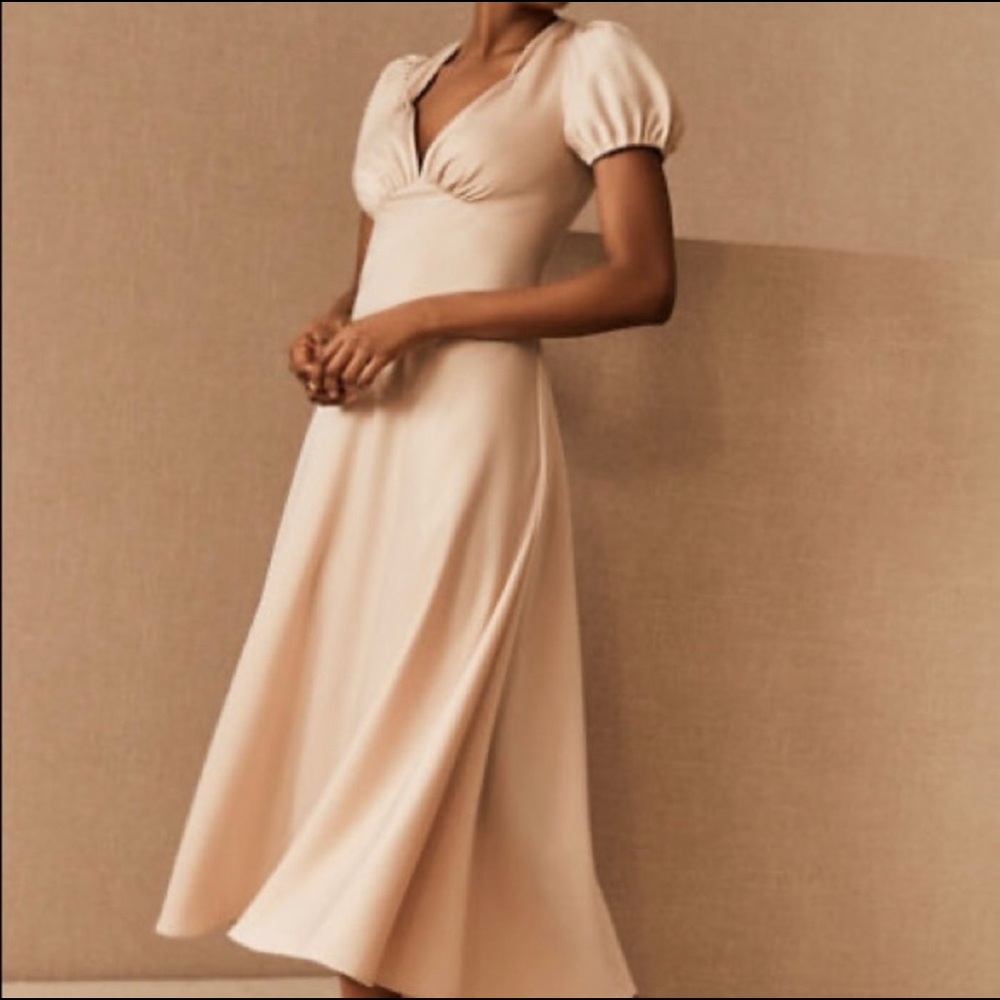 NWT BHLDN Shelley Satin Charmeuse Midi Dress Size 8 Sachin & Babi Z394-23
